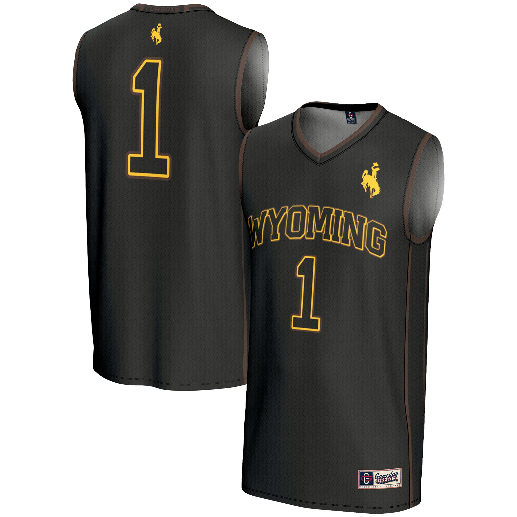 [DDG] Wyoming Cowboys GameDay Greats Youth Lightweight Basketball Jersey - Black