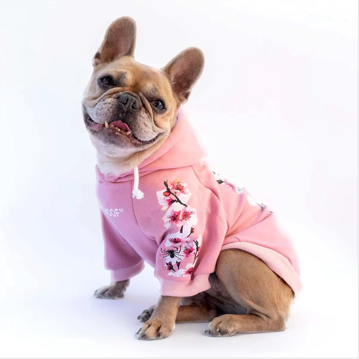 Minimal-Aesthetic Frenchdot™ - French Bulldog Woof Hoodie V3 for French