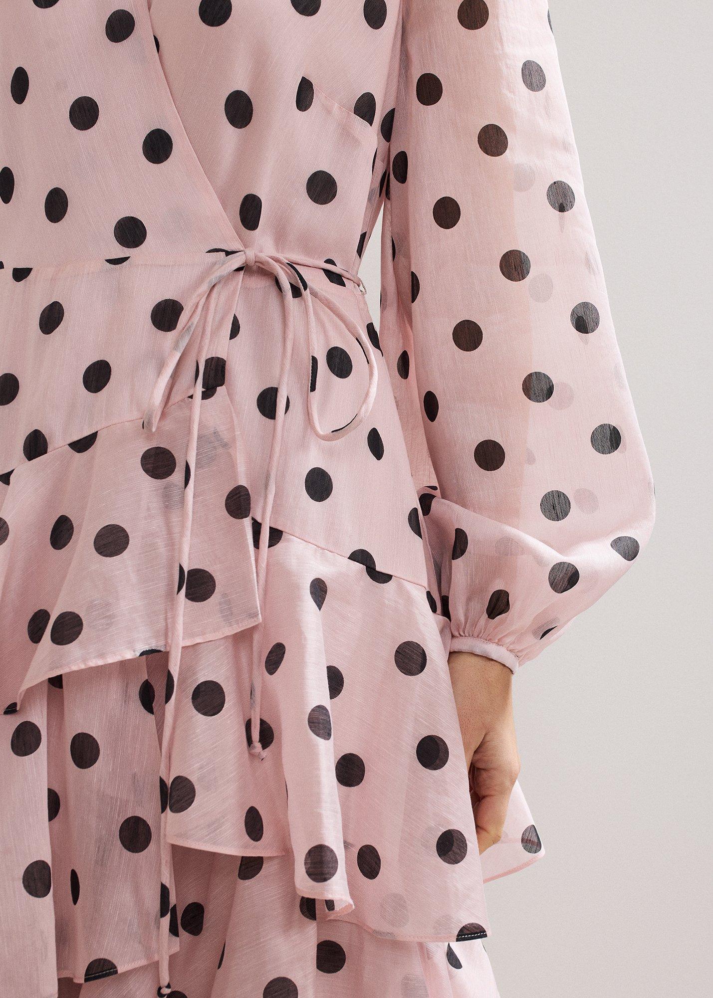 Simone Spot Ruffle Maxi Dress