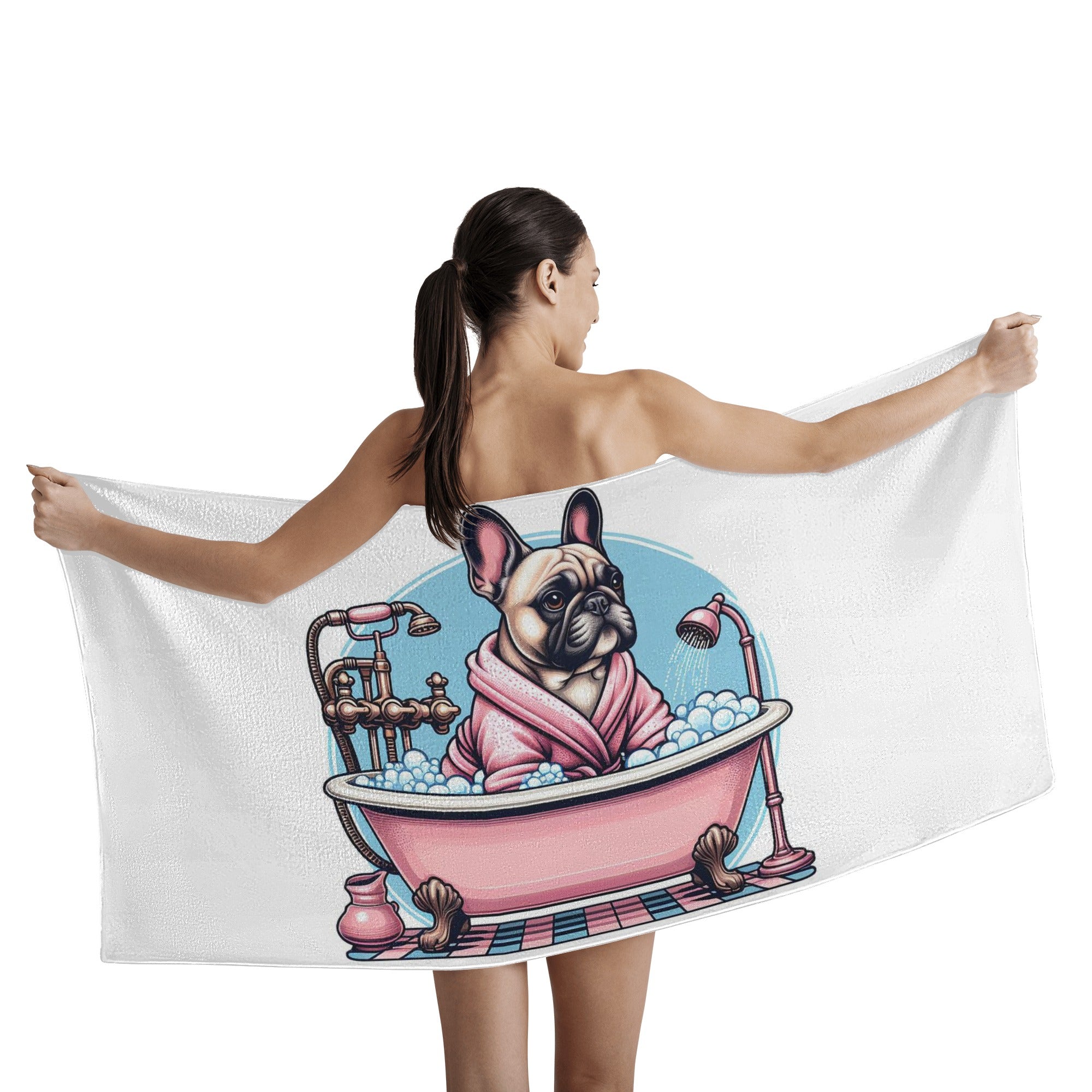 French Bulldog Lexi Bath Towel Cute Frenchie Essential