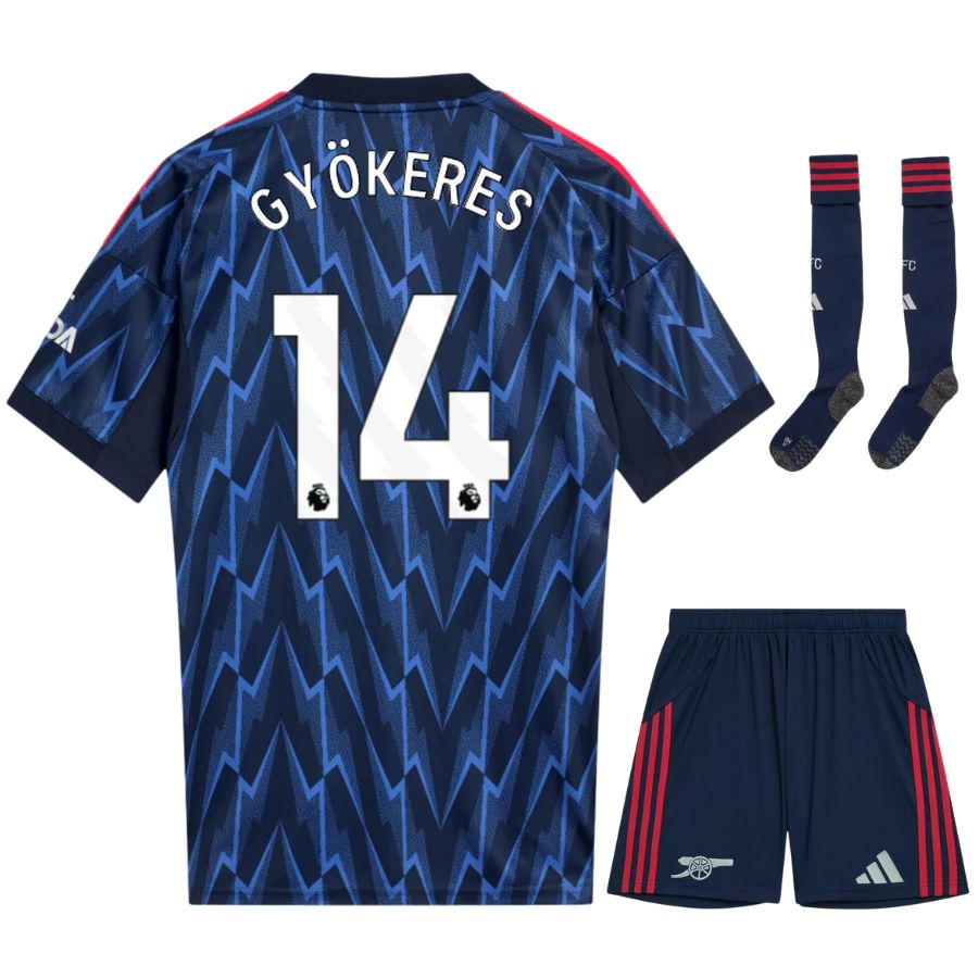 Arsenal 2025 2026 Gyokeres Kids Away Kit Jersey