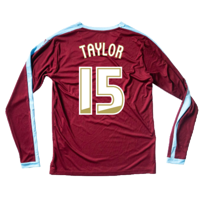 Burnley Long Sleeve Home Shirt Excellent S Taylor #15 High Perform...