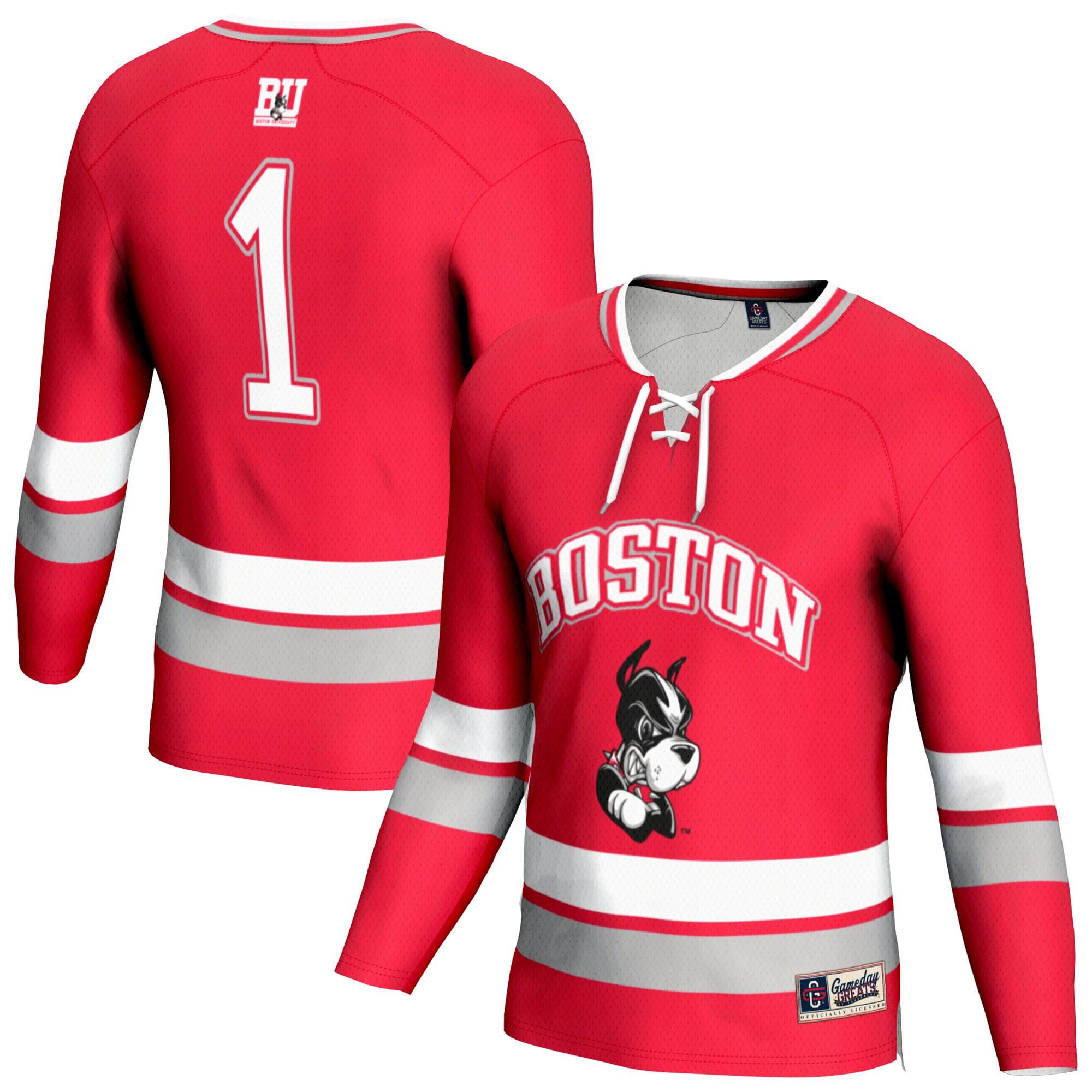 [NJP] Boston University GameDay Greats Unisex Lightweight Men's Hockey Team Fashion Jersey - Scarlet