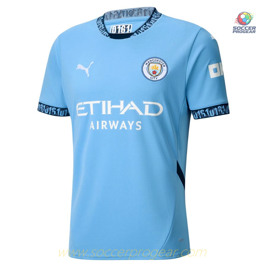 Manchester City Home Football Team Jersey 2024-2025 Season Haaland