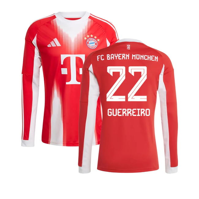 2025-2026 Home Shirt by Bayern Munich Long Sleeve (Unisex