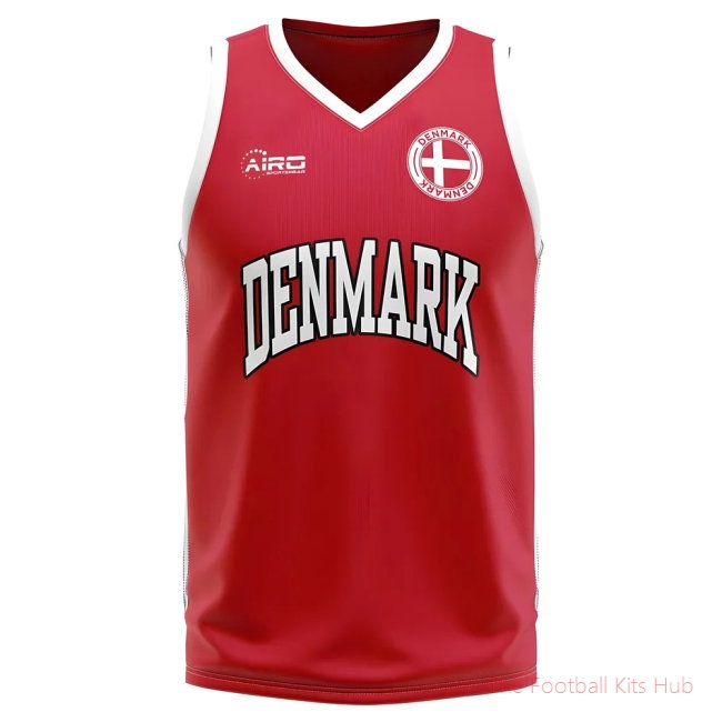 Men Denmark Home Concept Basketball Shirt UEFA Euro