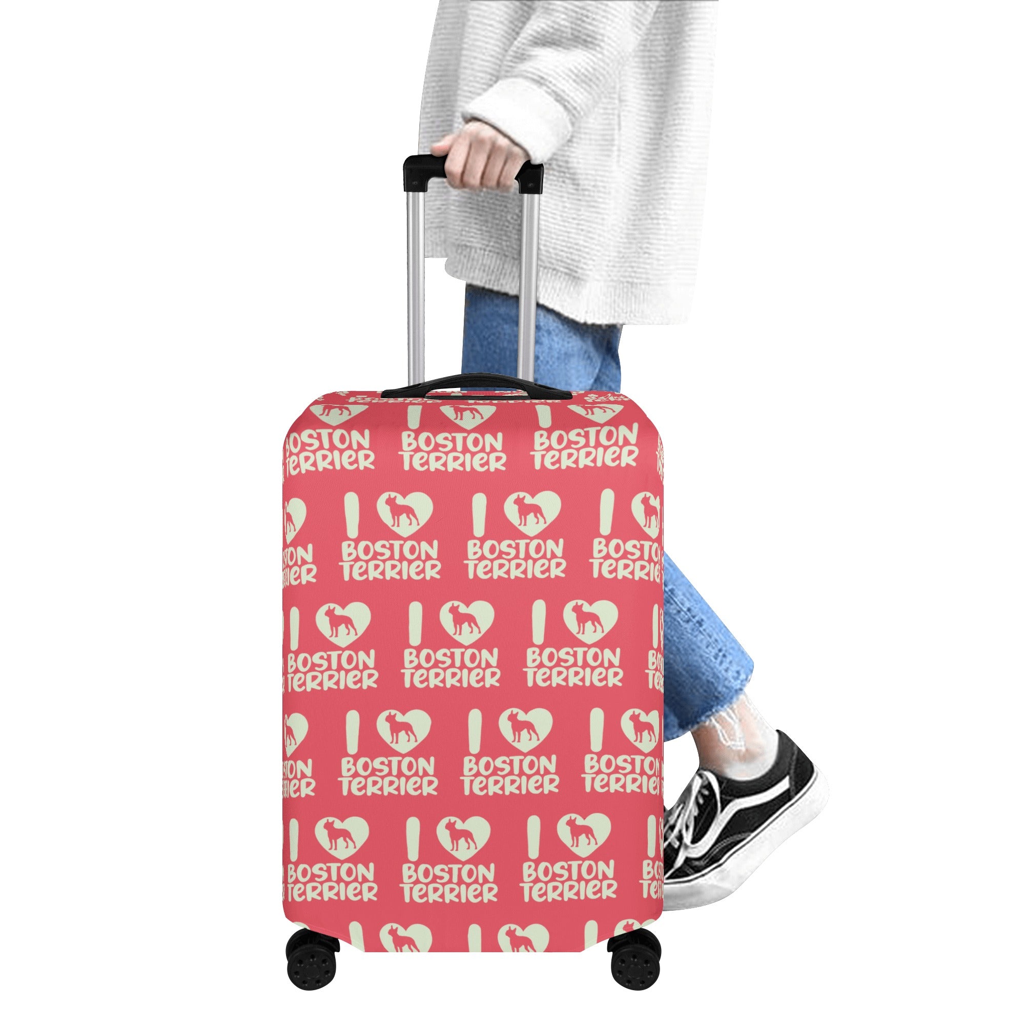 Luggage Cover For Boston Terrier Lovers Outdoor Use | Breed-optimized
