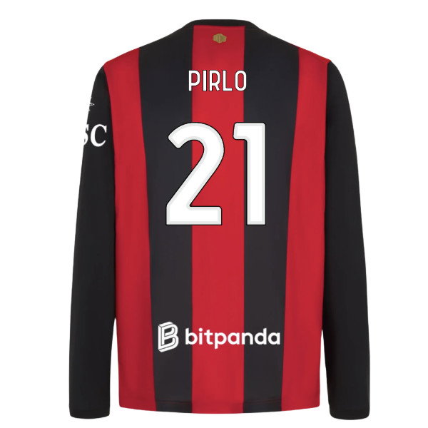 [EFKS] 2026-2027 AC Milan Long Sleeve Home Shirt (Pirlo 21)