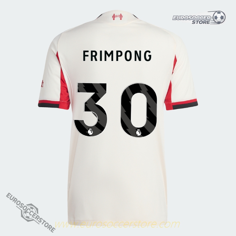 Away Jersey for Liverpool: FRIMPONG 30 (Player Version) 25-26 Season