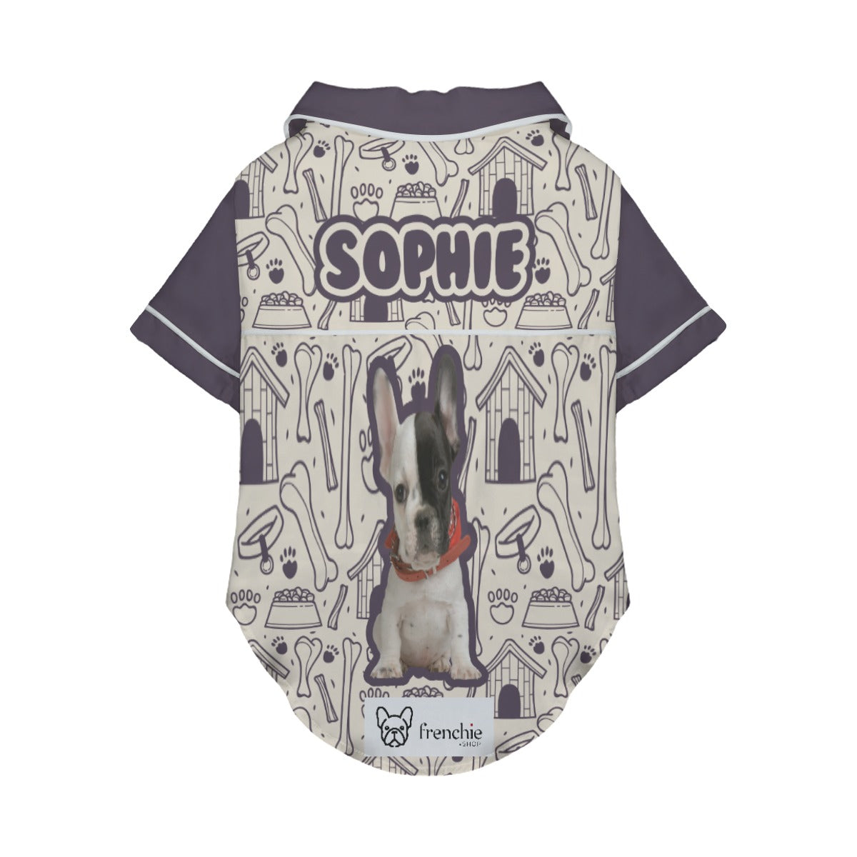 Cozy Personalized Pajamas With Your French Bulldog's Name And Picture...