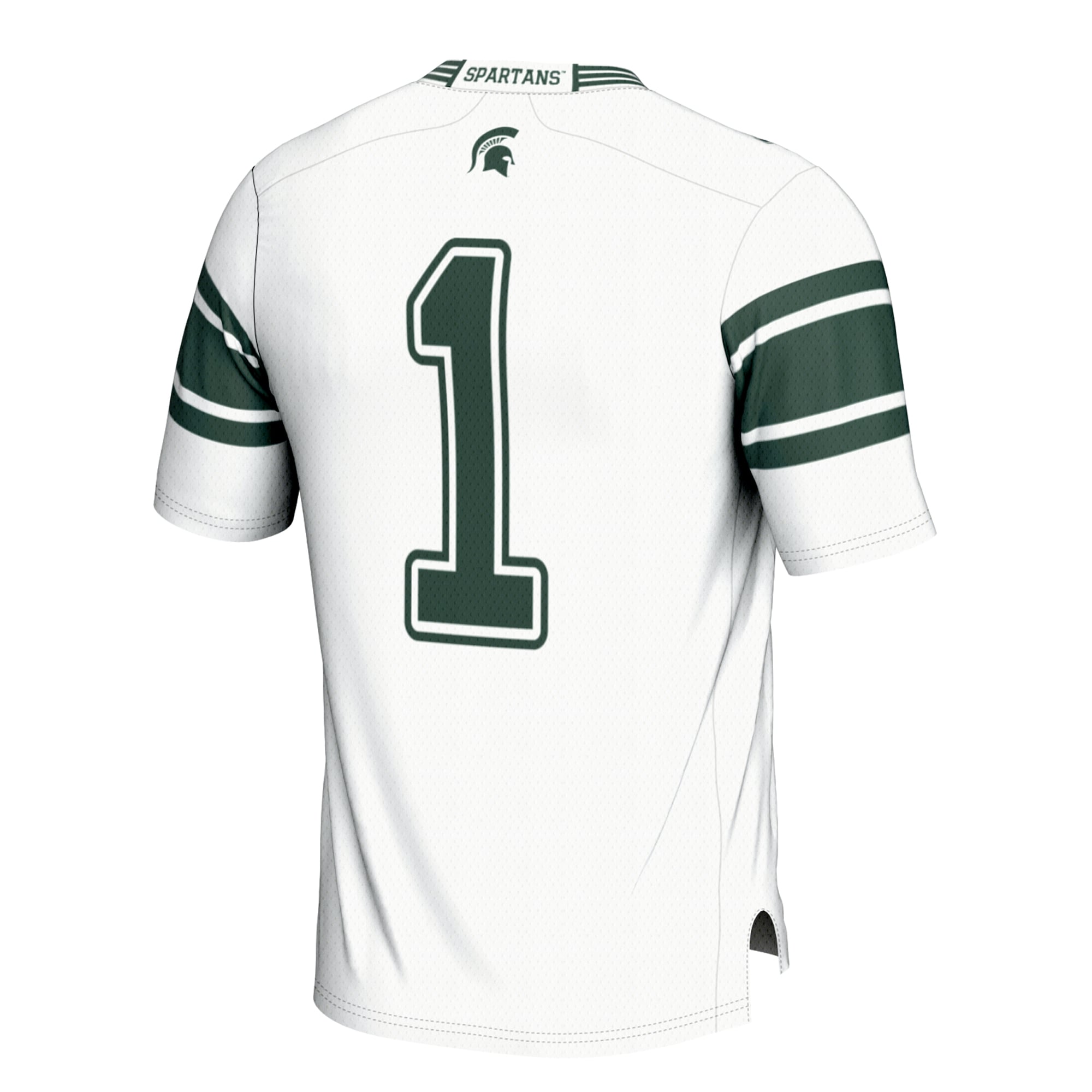 Men's #1 White Michigan State Spartans Football Jersey