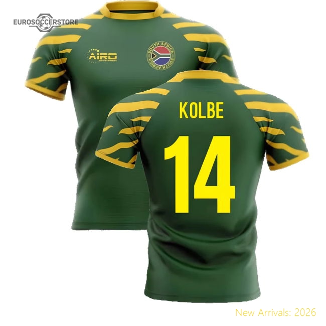 2025-2026 South Africa Springboks Home Concept Rugby Shirt (kolbe 14)