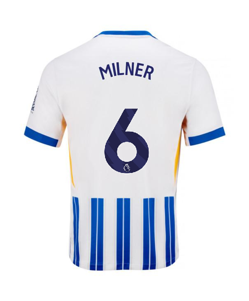 Brighton Hove Albion 24-25 Season Home MILNER 6 Football Jersey