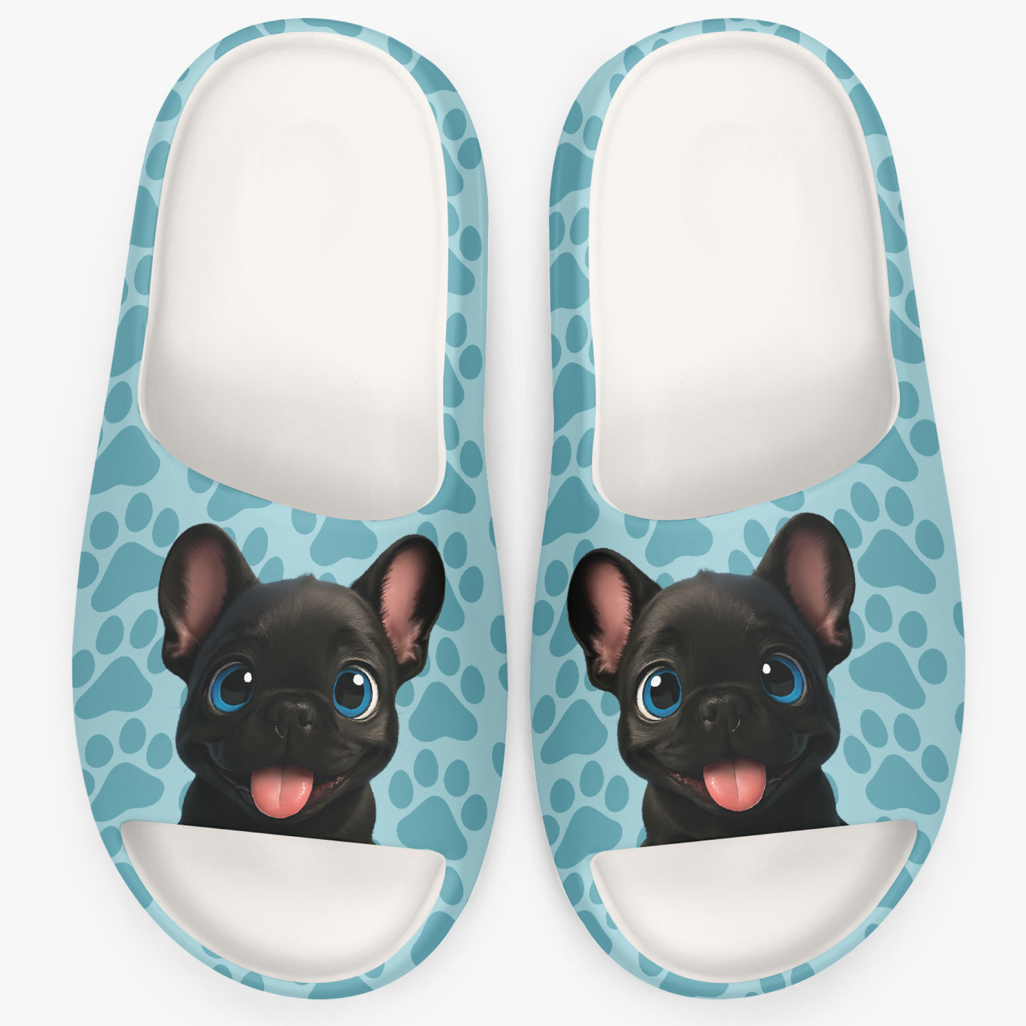 - French Bulldog Themed Slide Sandals For Dog Lovers | Durable Build