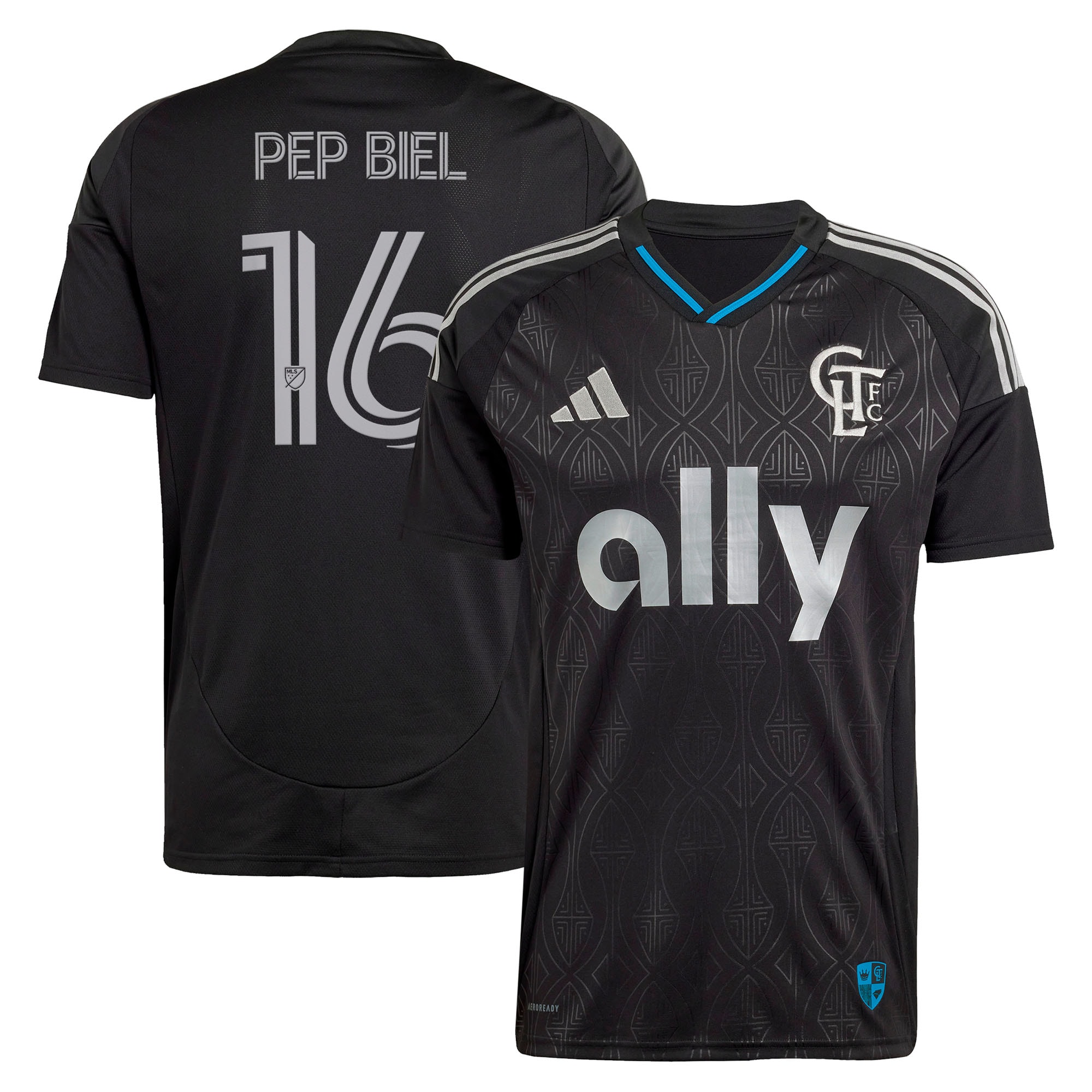 [SJH] Pep Biel Charlotte FC 2025 Fortress Kit Replica Jersey - Black