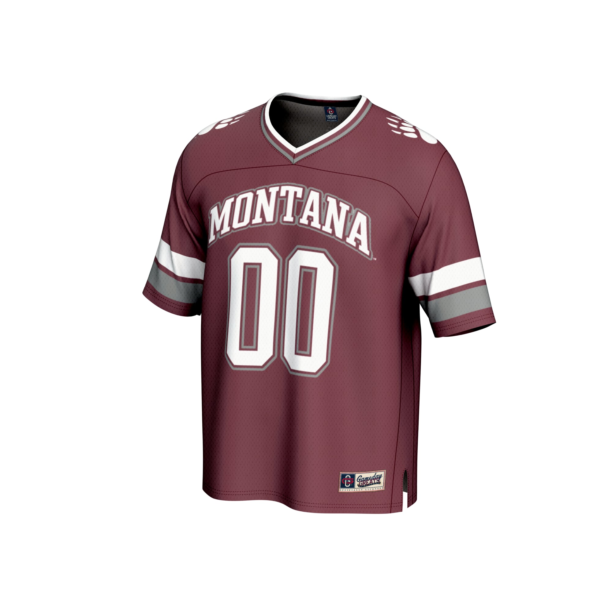 #00 Montana Grizzlies GameDay Greats Lightweight Collegiate Football Fashion Jersey - Maroon