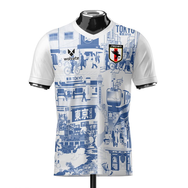 Collector'S-Item Match-Ready Japan Tokyo Heritage Football Jersey Blue