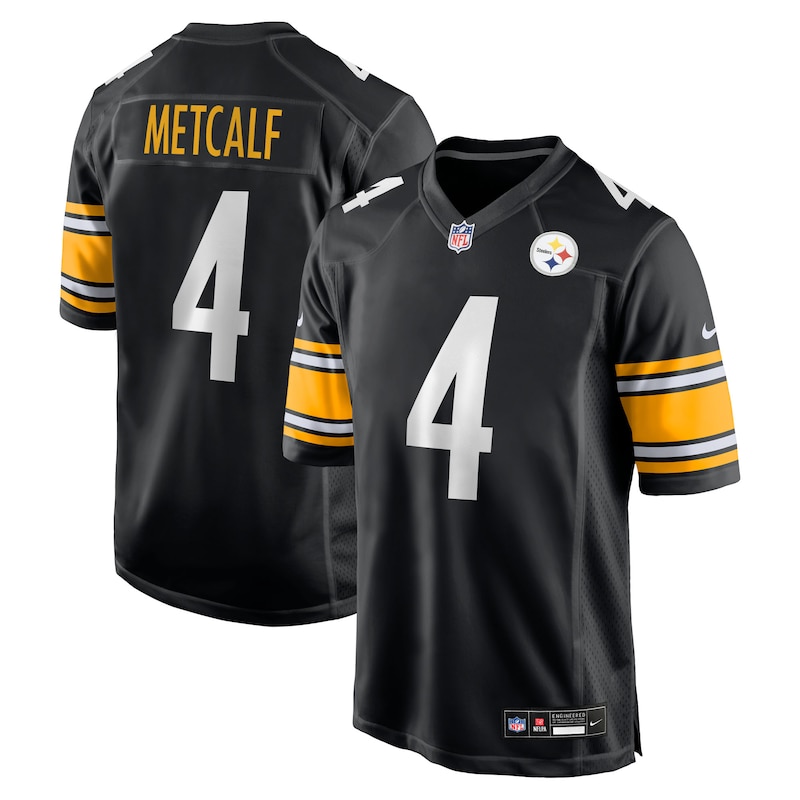 None DK Metcalf PIT Steelers Championship Authentic Jersey Game Day We