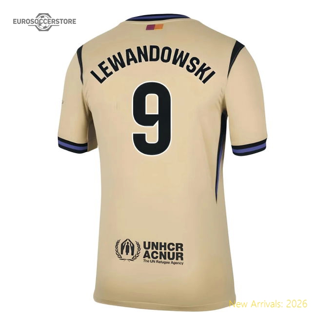 Authentic Barcelona Away Lewandowski Jersey 2025-2026 Breathable