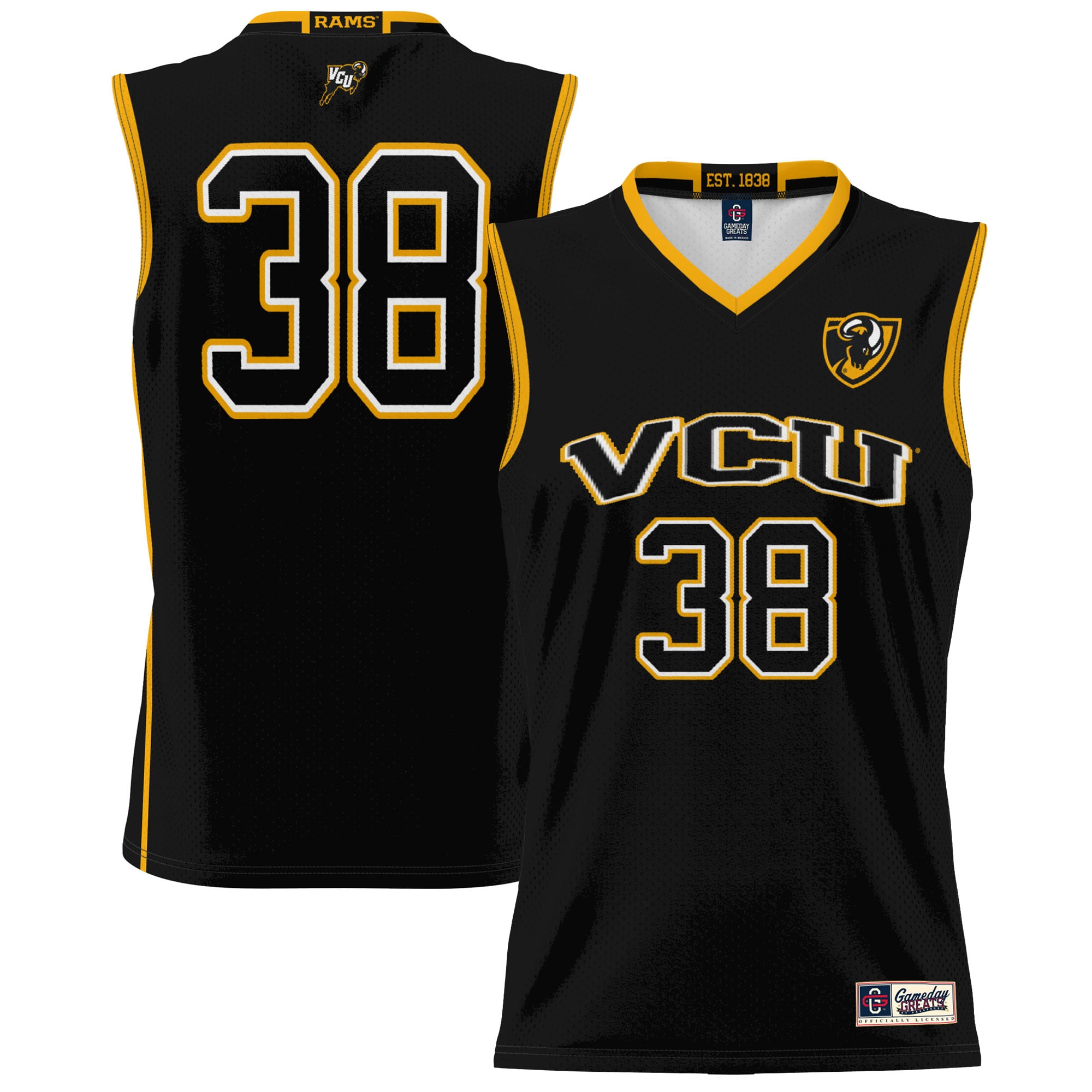 [NJP] VCU Rams GameDay Greats Lightweight Basketball Jersey - Black