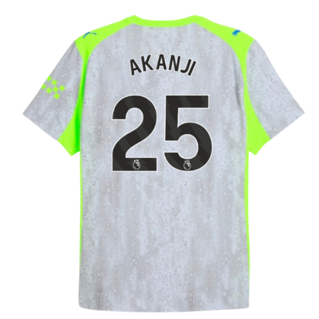 Man City Official Third Football Shirt 2025-20 Akanji 25 M S
