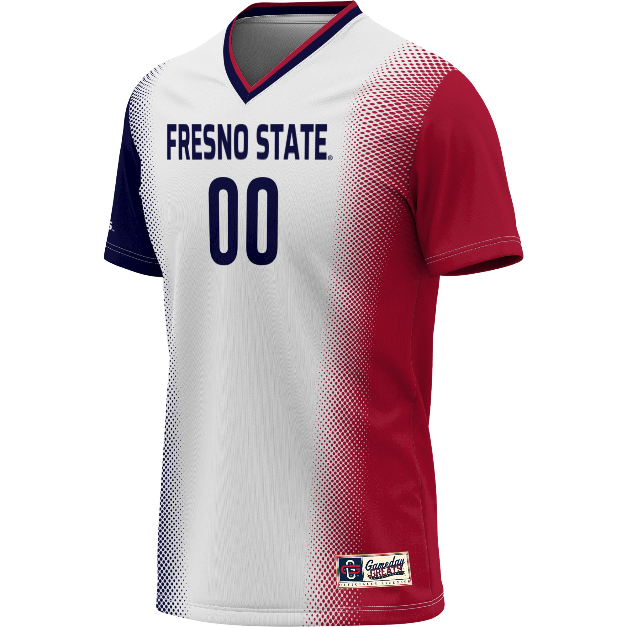 [SJH] Fresno State Bulldogs GameDay Greats Unisex NIL Pick-A-Player Lightweight Women's Soccer Jersey - White