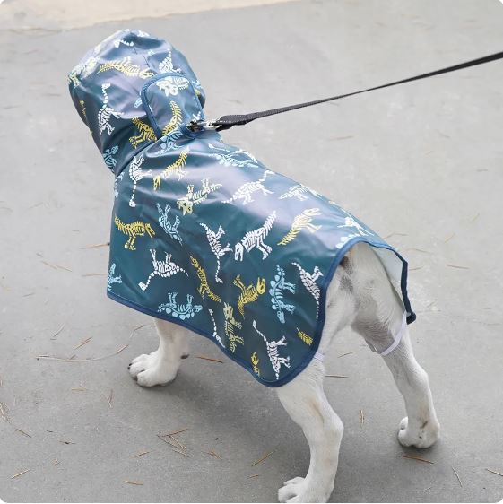 Dinosaur Raincoat Waterproof Pet Apparel For Frenchie Pups | Comfort Fit