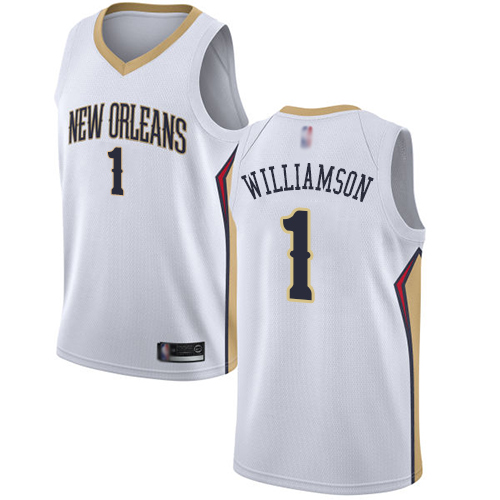 Nike Pelicans White Zion Williamson #1 Jersey - Budget-Friendly