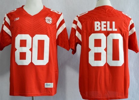 Men's None Red 2013 high quality Kenny Bell #80 replica Jersey