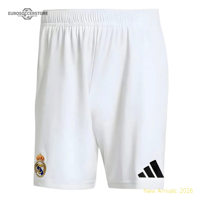 Authentic High-Quality 2024-2025 Real Madrid Home Shorts (White)