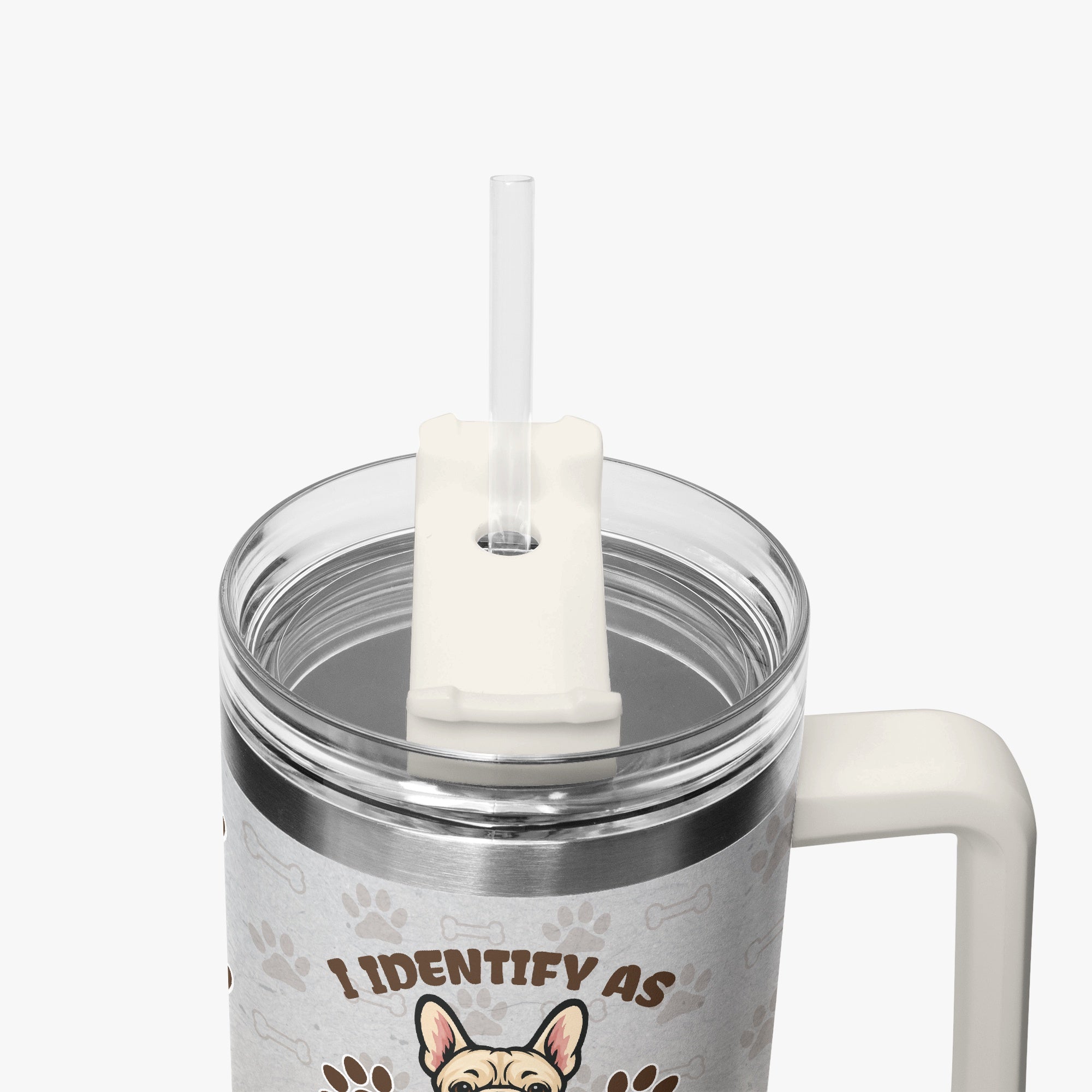 Prince - Bulldog Personalized Car Tumbler Cup Pet Gear | Safe For Paws