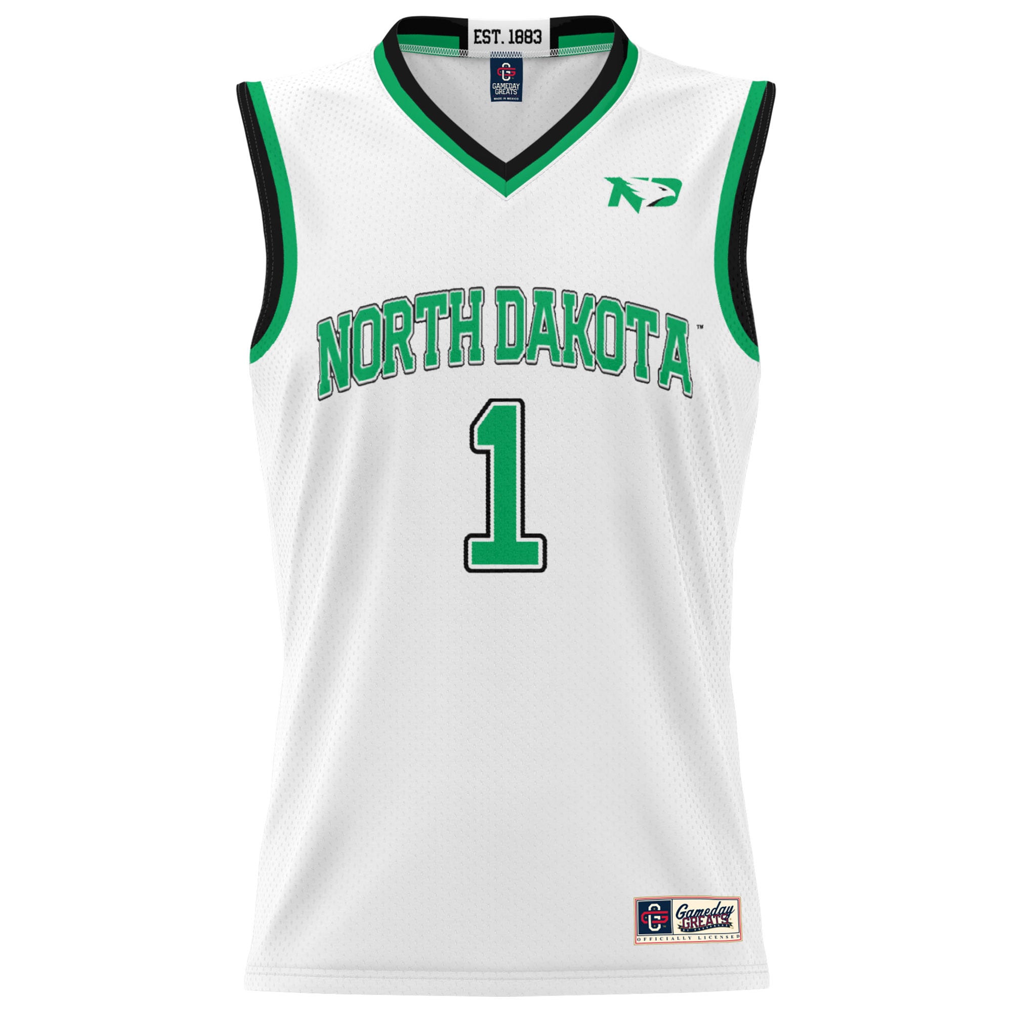 [NJP] North Dakota GameDay Greats Lightweight Basketball Fashion Jersey - White