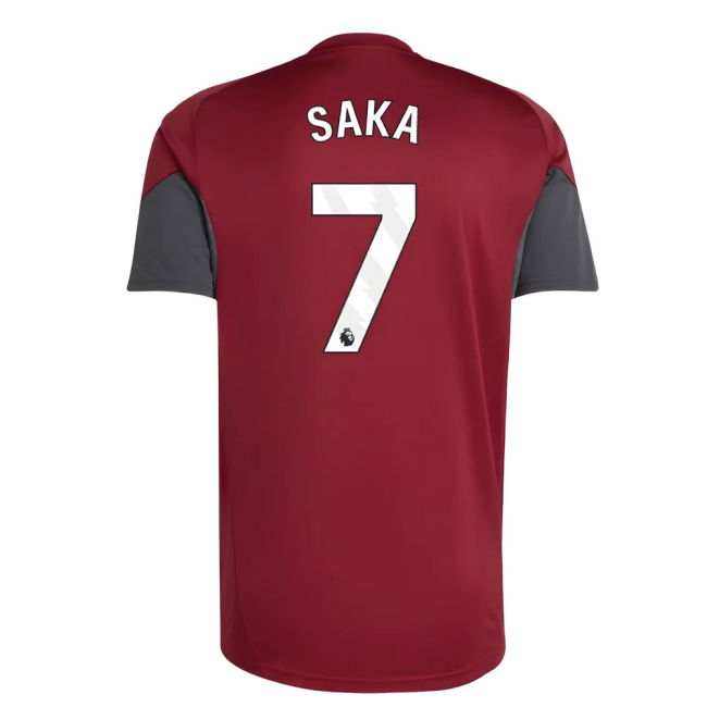 2025-2026 Arsenal Home Kit (Burgundy) (Saka 7) (Burgundy)