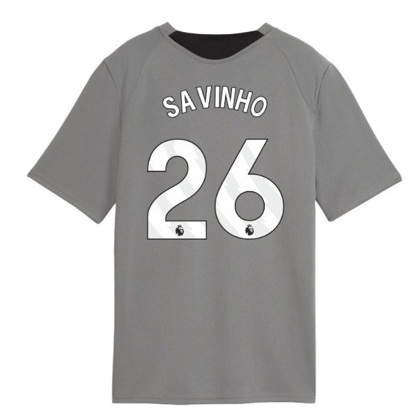 [DDJ] 2026-2027 Man City Training Jersey (Cast Iron) - Kids (Savinho 26)