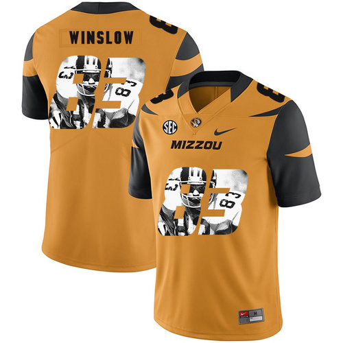 Men's None Gold 2024 college football Kellen Winslow #83 performance