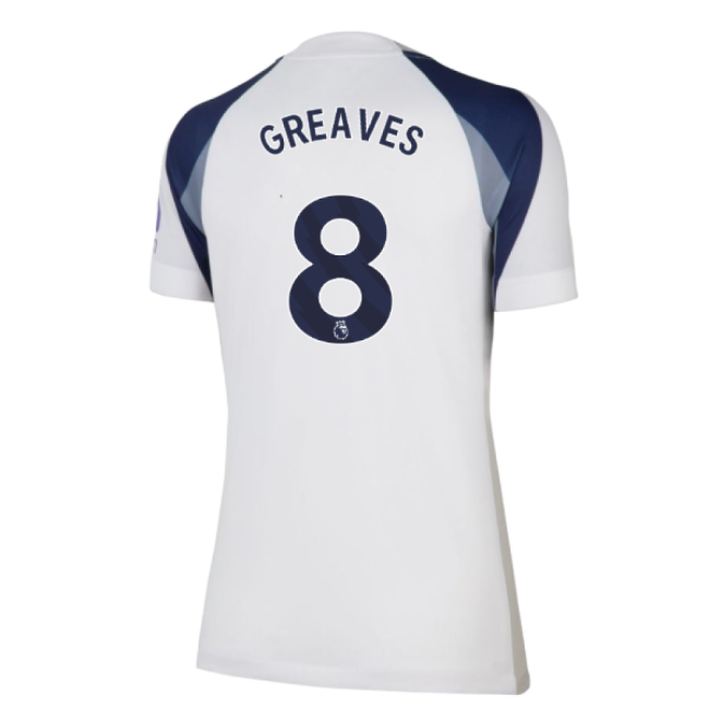 2025-2026 Tottenham Home Shirt Womens Greaves 8 Supporter Version