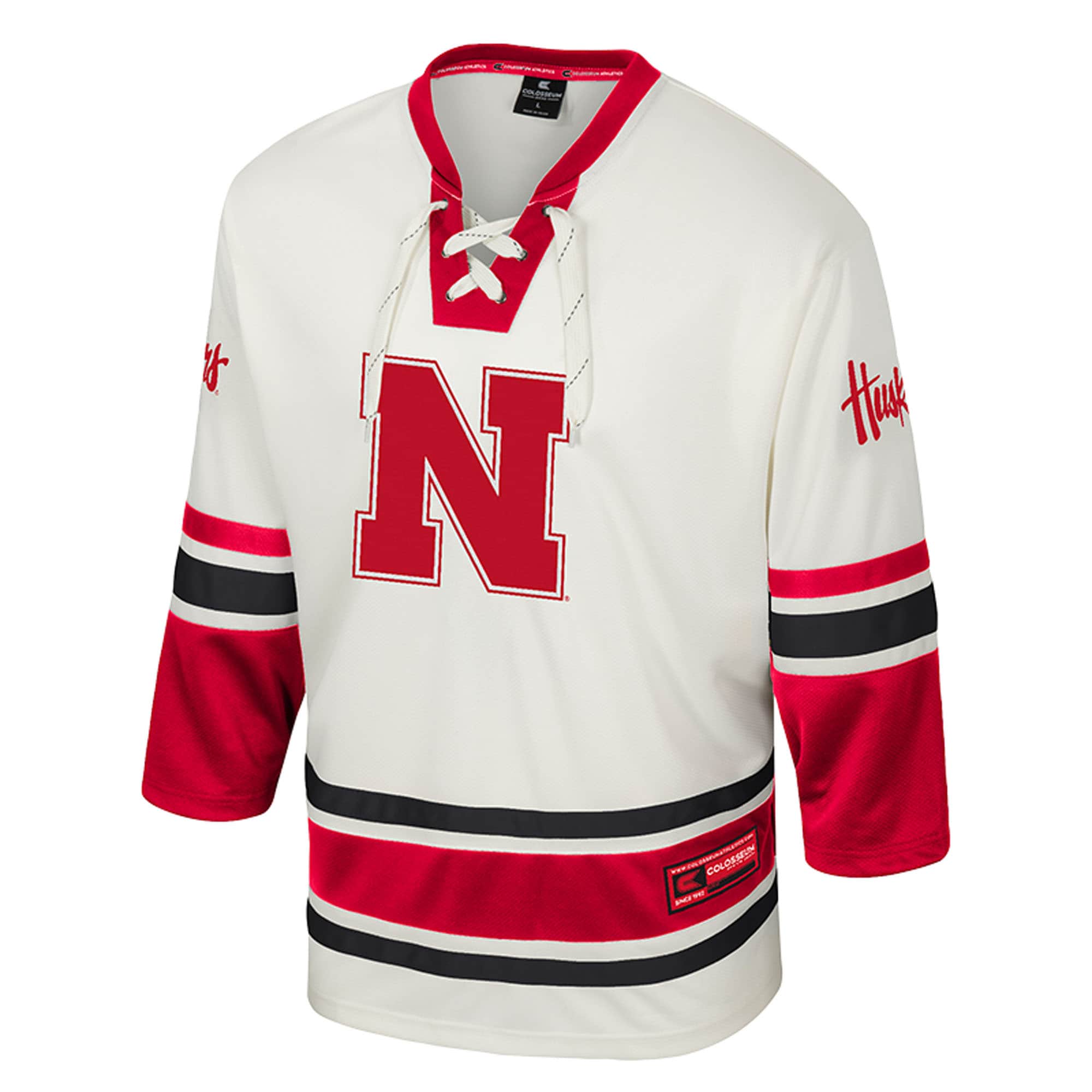 [DDG] Nebraska Huskers Colosseum Puck Proud Fashion Hockey Jersey - Cream
