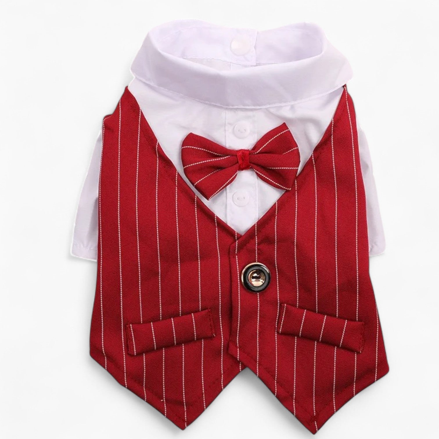 Bowgan French Bulldog Tuxedo – Formal Dog Wedding Outfit with Bow Tie