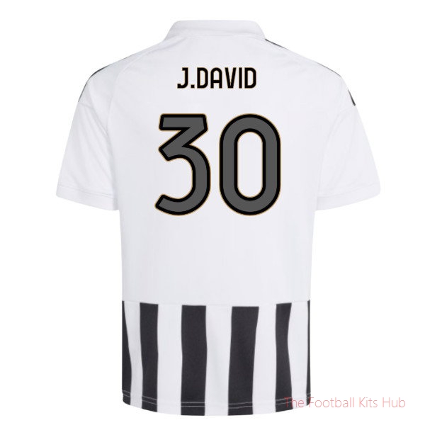 2026-2027 Juventus Home Shirt J David #30 Youth Football Kit