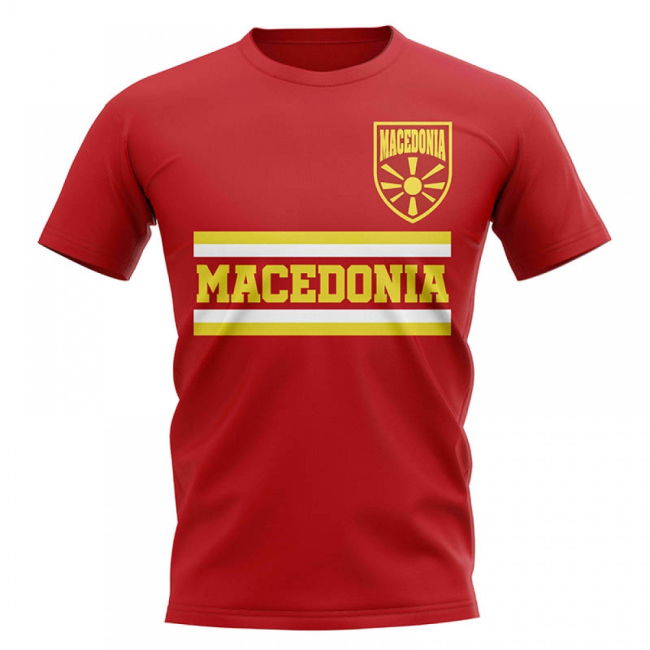 Macedonia Core Football Country T-Shirt (Red) Official Euro
