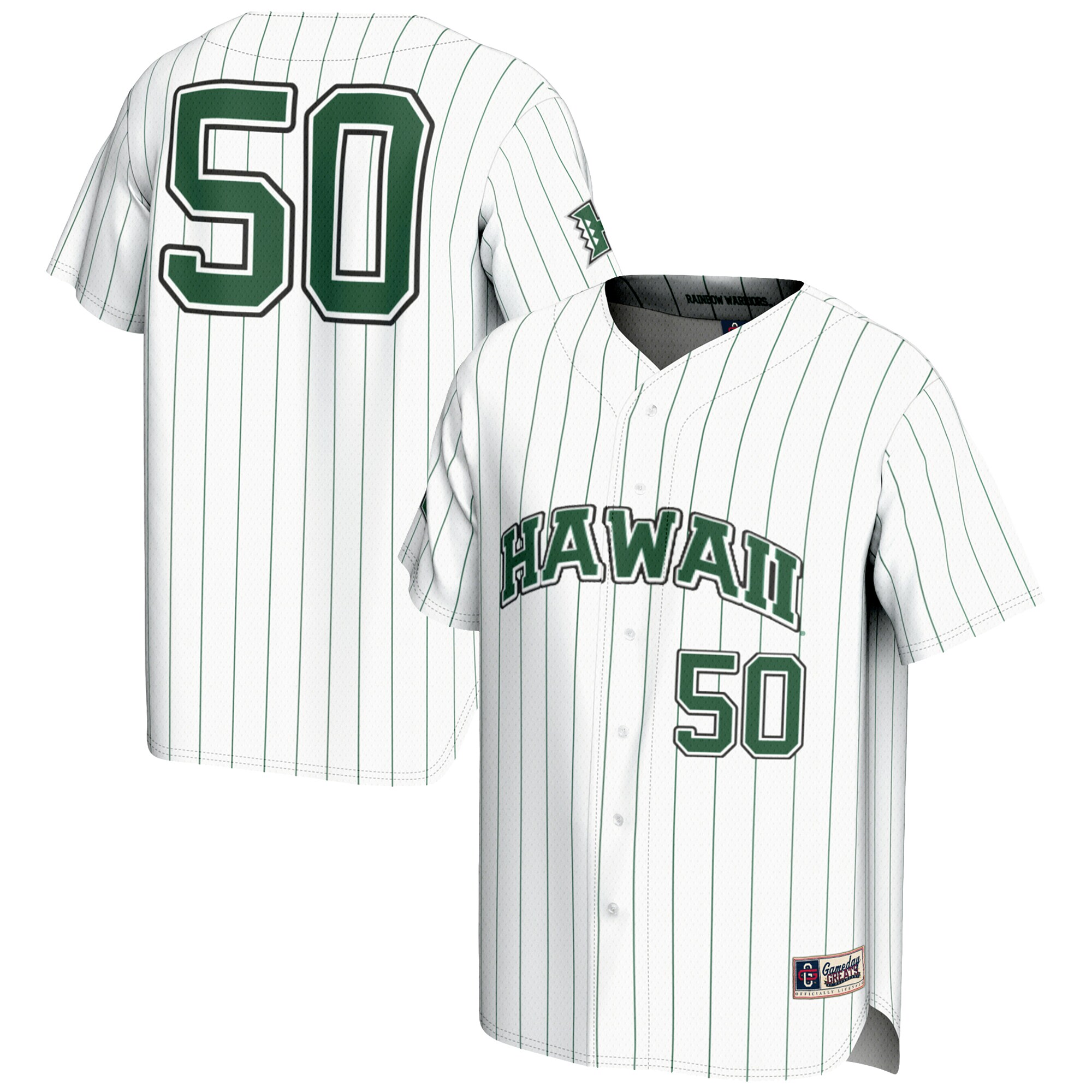 [DDG] Hawaii Rainbow Warriors GameDay Greats Lightweight Baseball Jersey - White