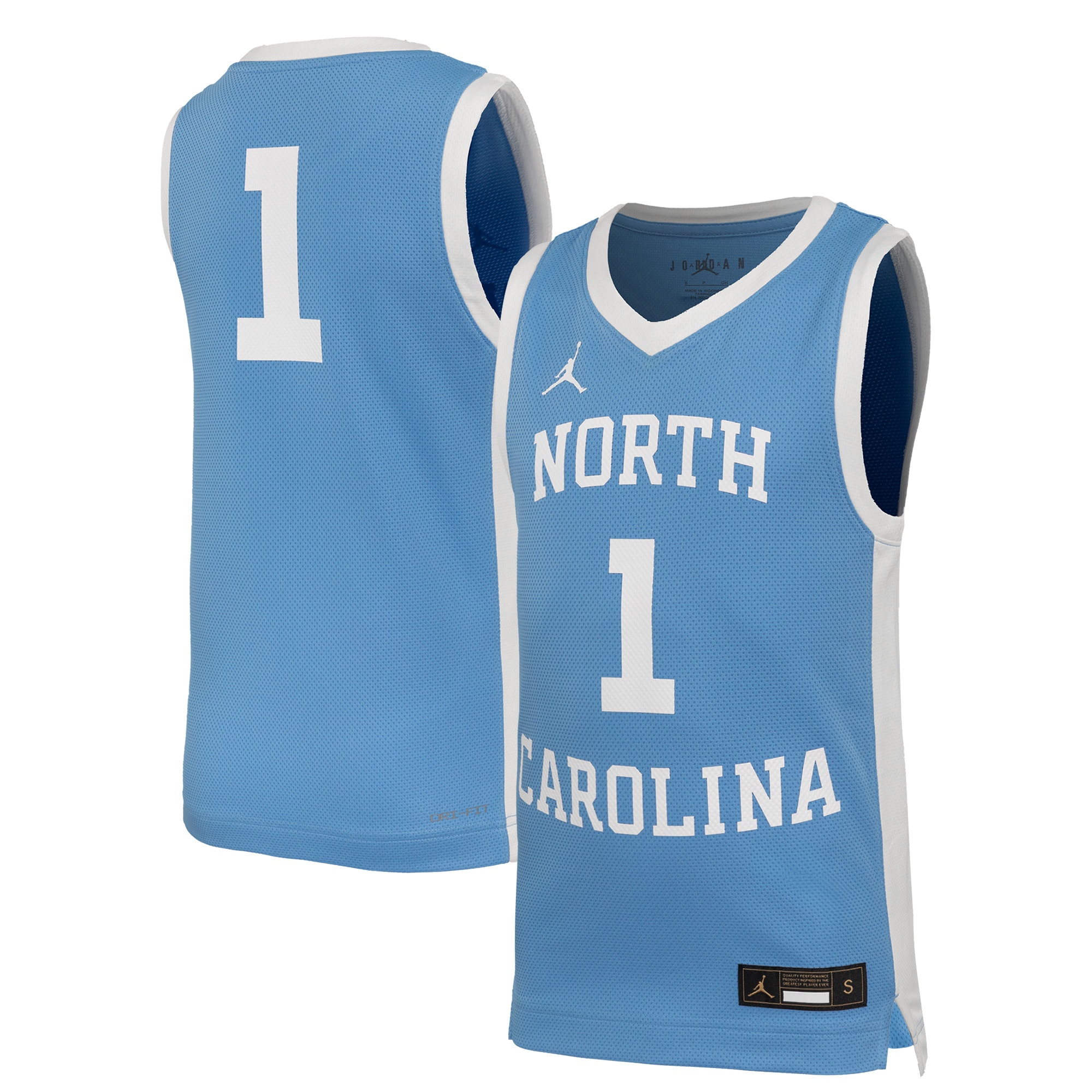 [NJP] Women's North Carolina Tar Heels Retro Replica Basketball Jersey - Carolina Blue