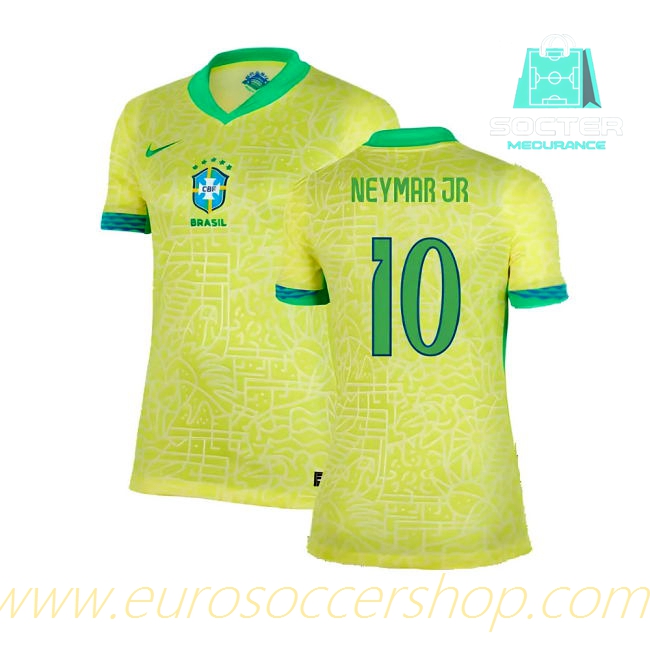 2024-25 Edition Brazil Home Jersey Women's Version (Neymar JR 10)