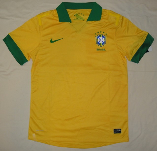 Lightweight 13-14 Brazil Home Yellow Jersey KitShirtShort