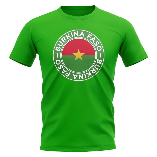 Top-Tier Aero-Dynamic Burkina Faso Football Badge T-Shirt (Green)
