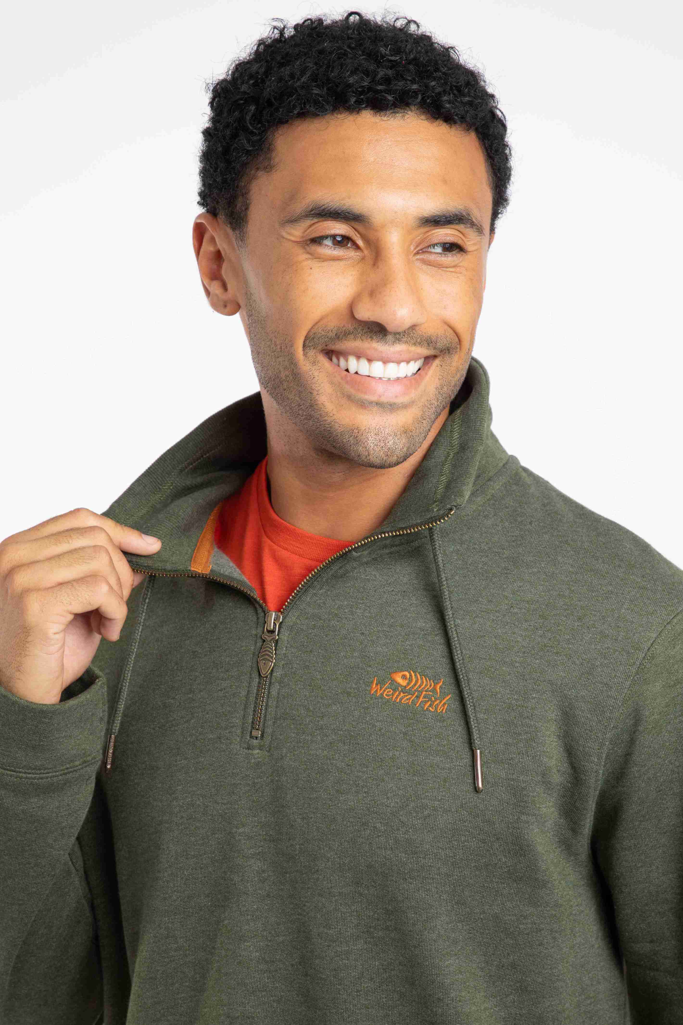 Brampton 1/4 Zip Sweatshirt Fir Green
