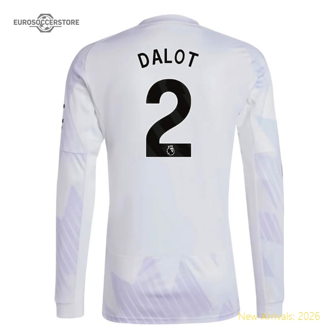 2025-2026 Man Utd Long Sleeve Away Shirt (dalot 2) - Authentic Design