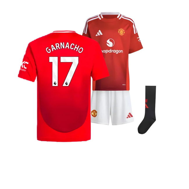 Fan Gear Football Man Utd Home Mini Kit Garnacho #17 Pro Series 20...