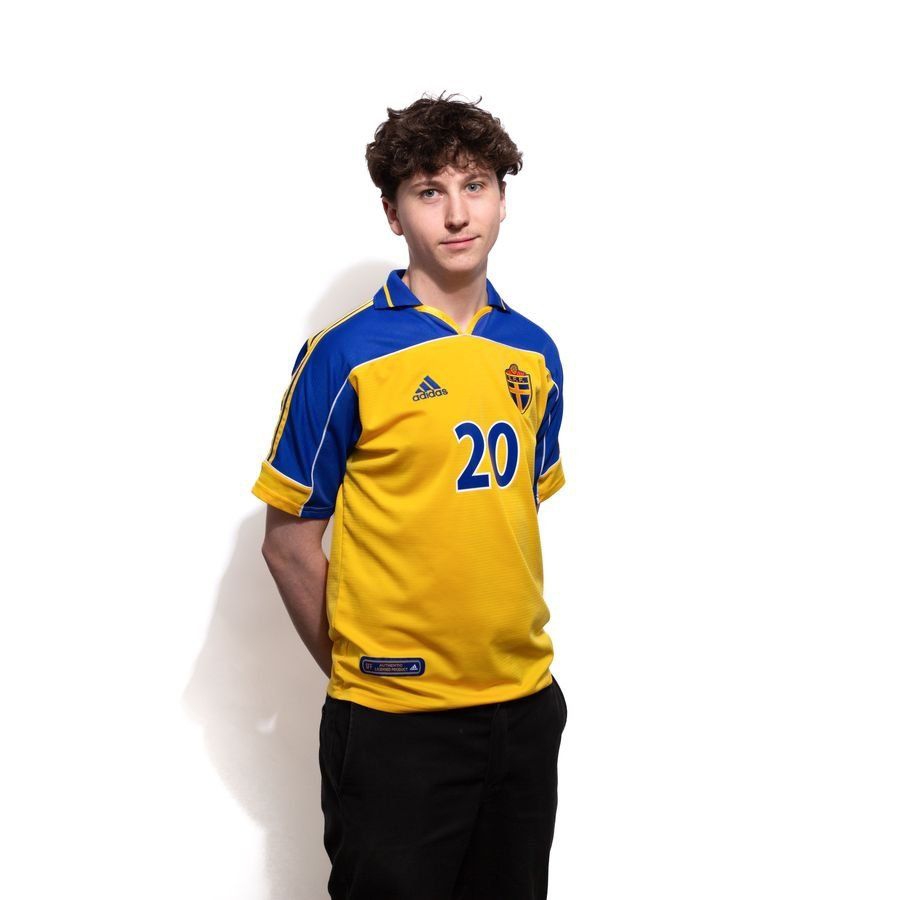 [EFKS] 2000 Sweden Size LARSSON 20 Home Jersey S (8/10)
