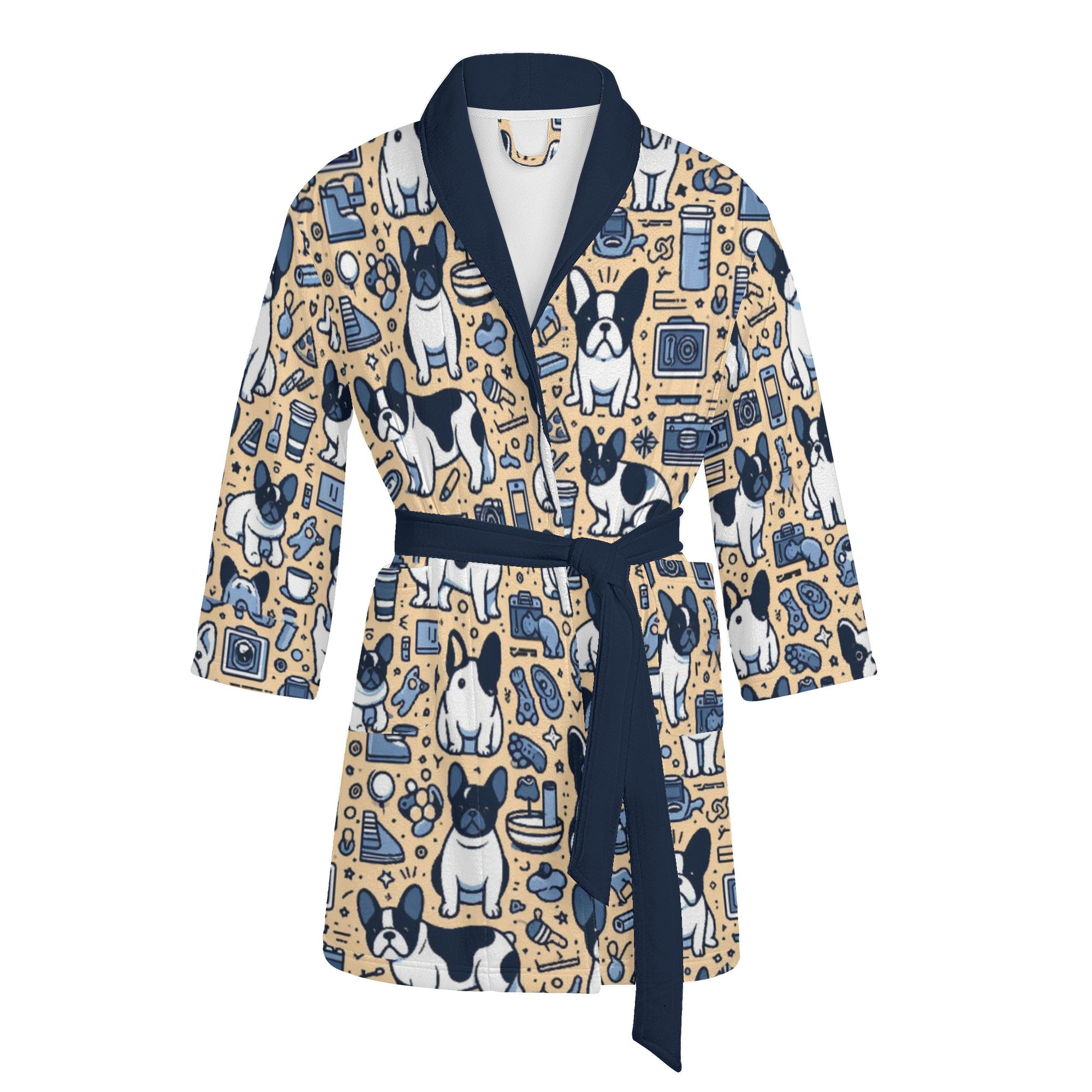 Culture-Inspired Pet-Lover Roxy - Women Bathrobe for Dog Owners Durable
